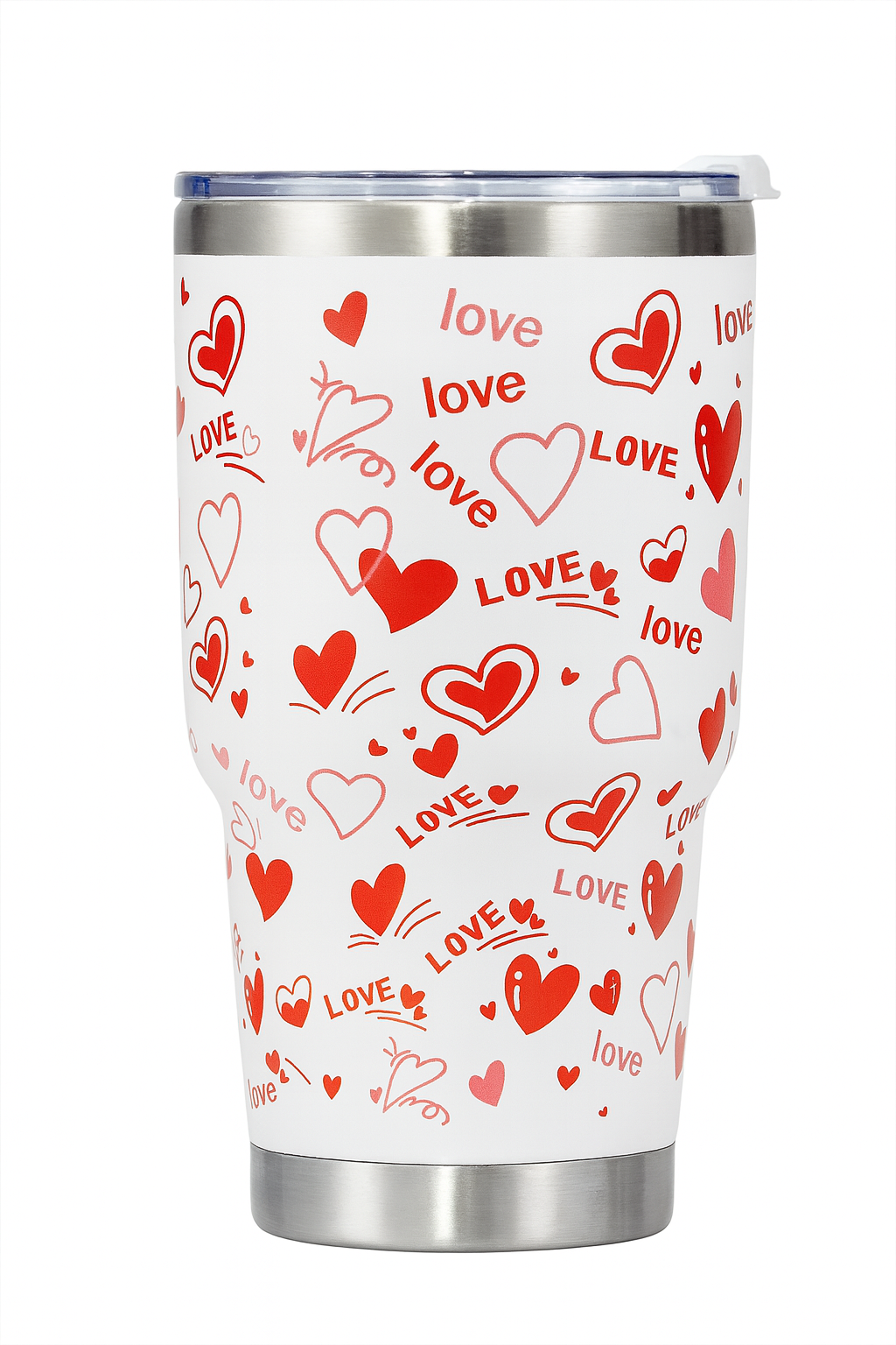 Love Print Stainless Steel Travel Tumbler