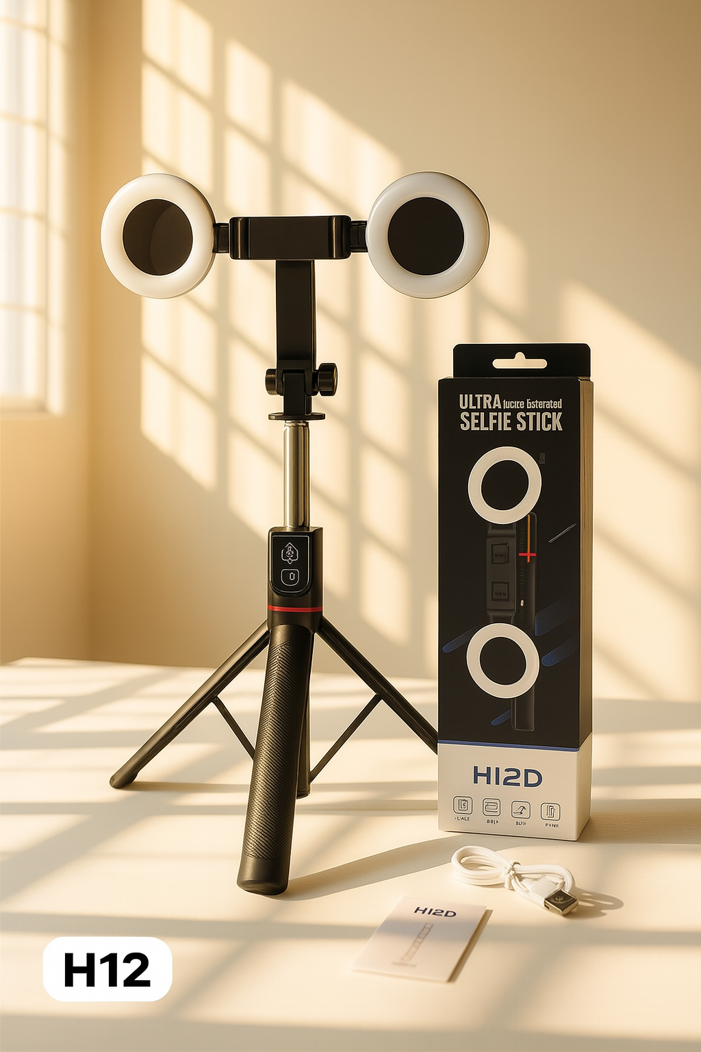 Selfie Stick with Grip Handle