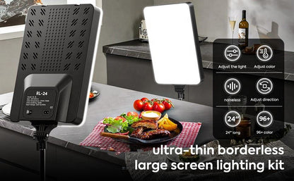 LED Panel Light Kit with Tripod Stand