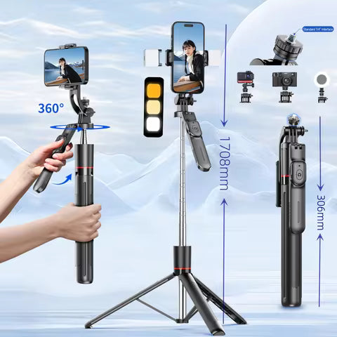 Selfie Stick with Grip Handle