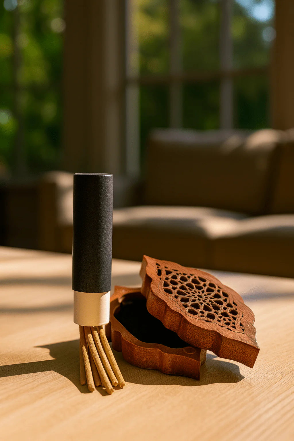 Mini Oud Stick with Wooden Air Freshener Box